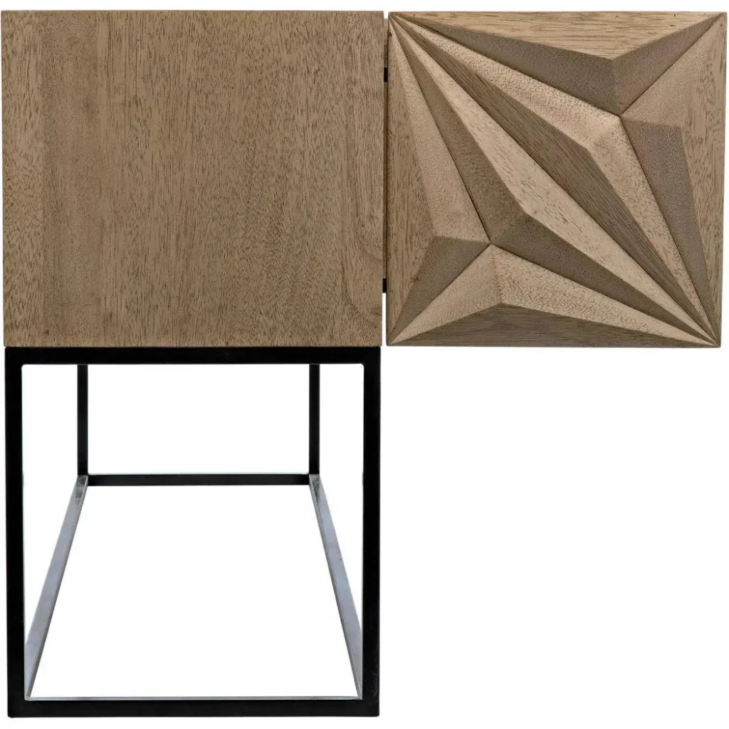 Noir Zurich Wood Rectangle Console Table