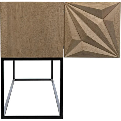 Noir Zurich Wood Rectangle Console Table