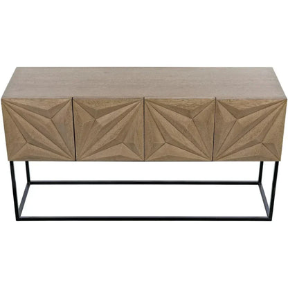 Noir Zurich Wood Rectangle Console Table