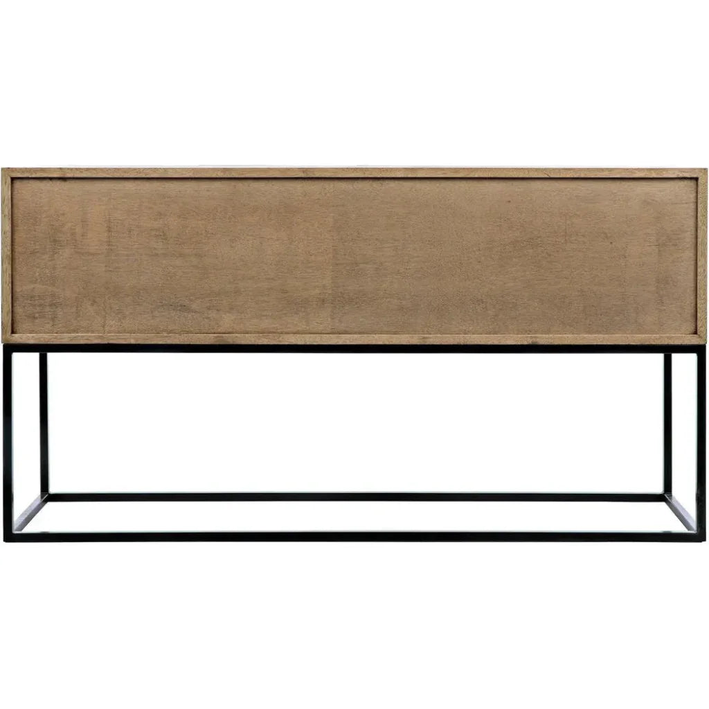 Noir Zurich Wood Rectangle Console Table