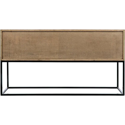 Noir Zurich Wood Rectangle Console Table