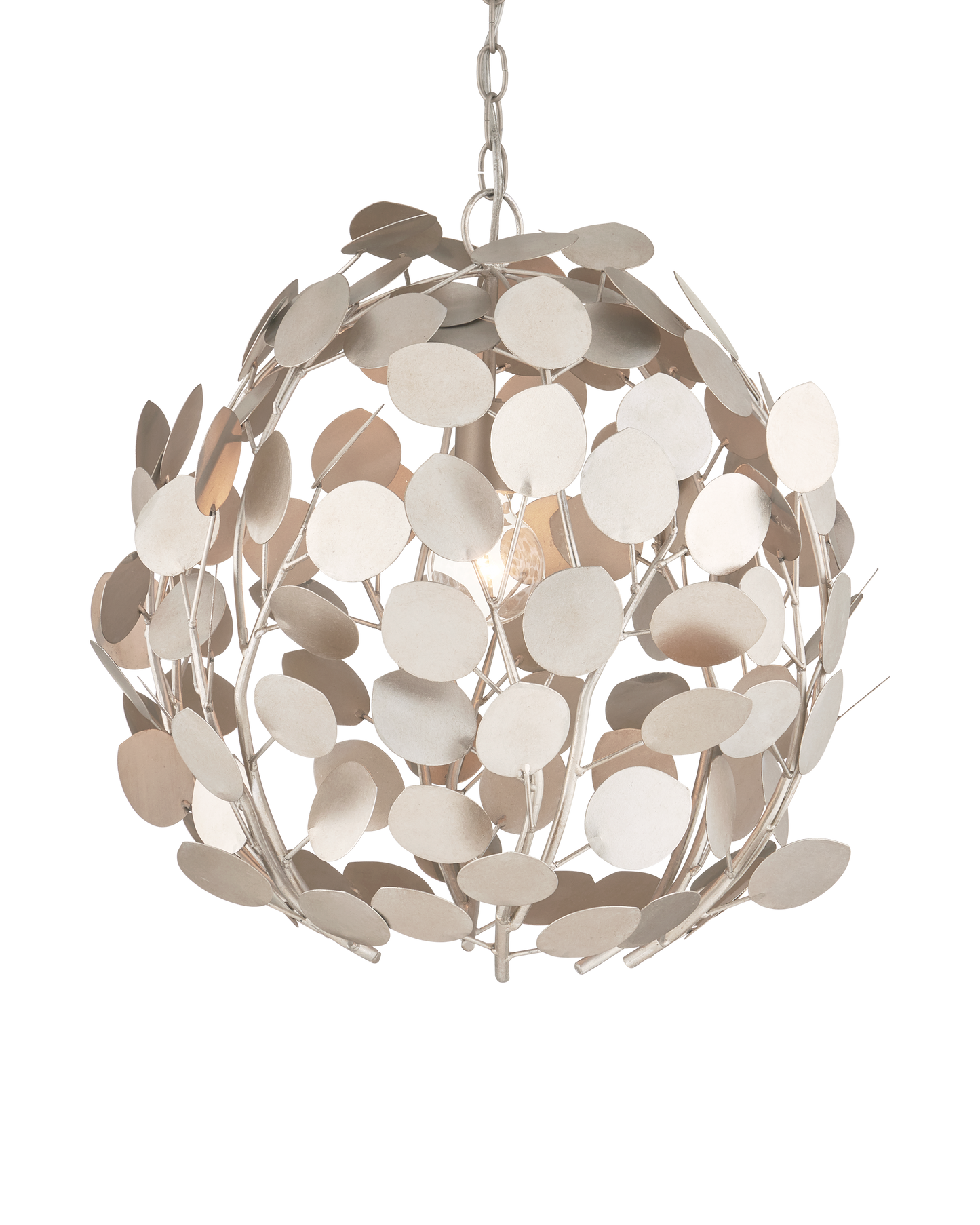 Lunaria Orb Iron Silver Chandelier