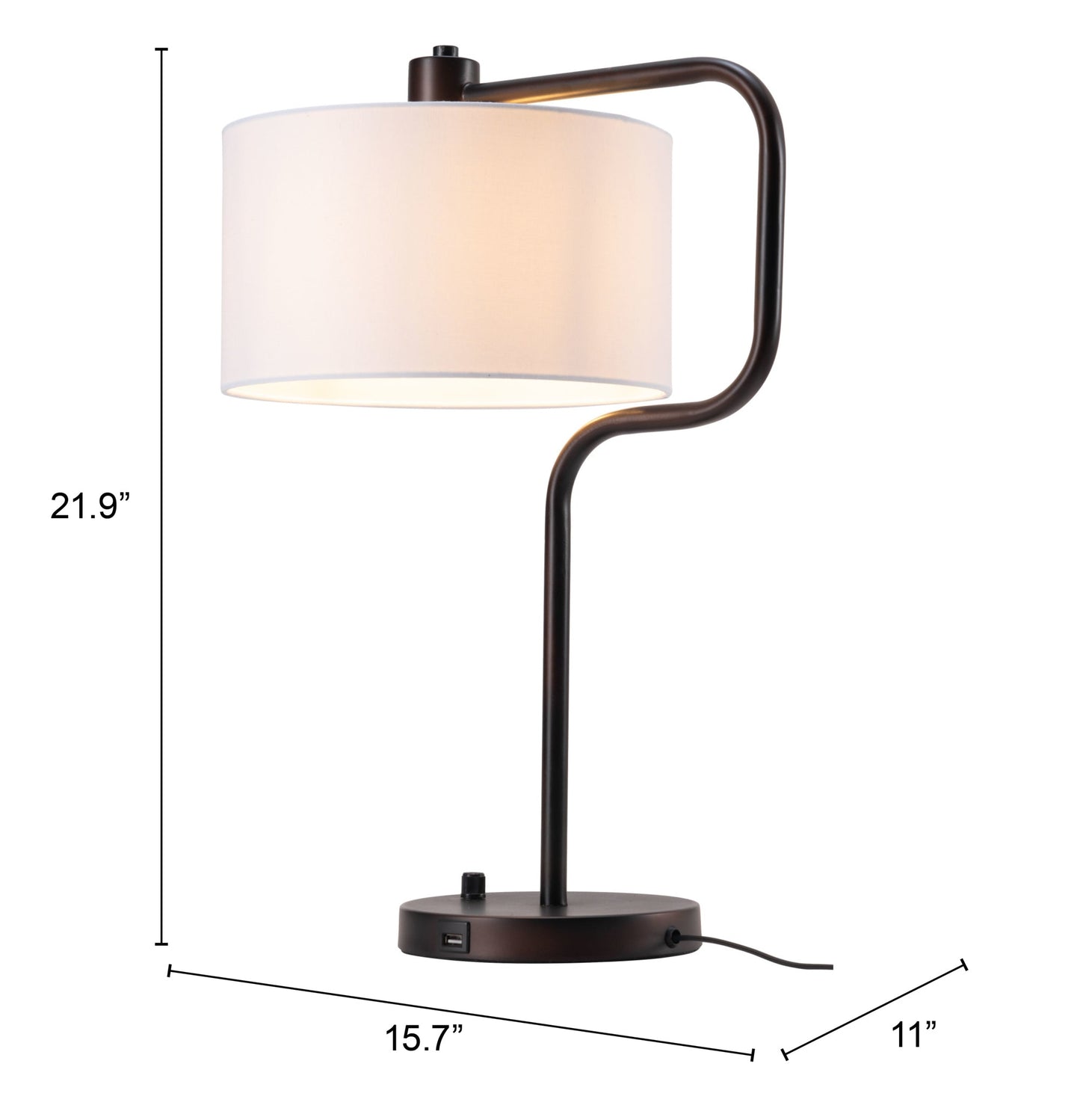 Middlemist Table Lamp White