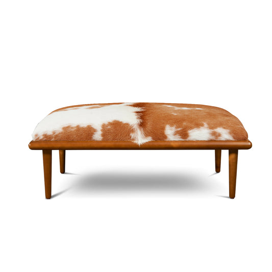 Duo Rectangular Hair on Hide Ottoman Coffee Table