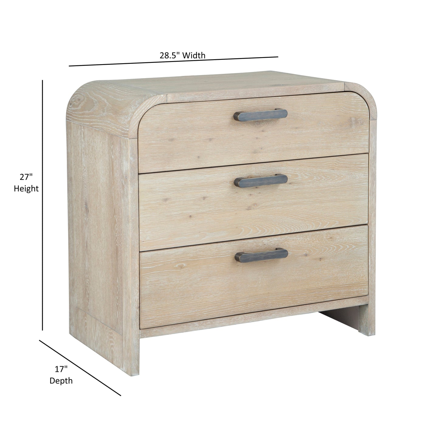 Melia 3-drawer Nightstand