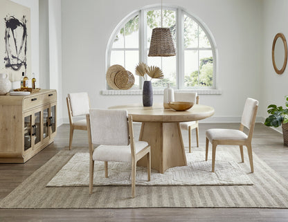 Melia Light Sand Finished Wooden Dining Set