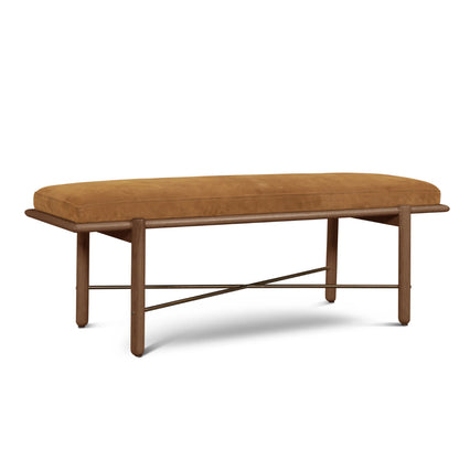 Modern Upholstered Suede Bedroom Bench Preston