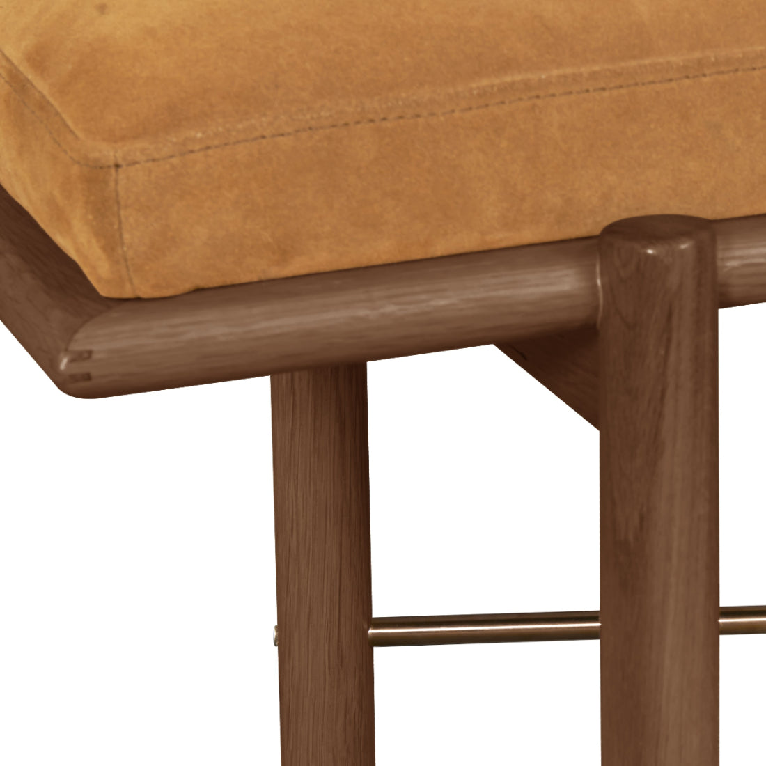 Modern Upholstered Suede Bedroom Bench Preston