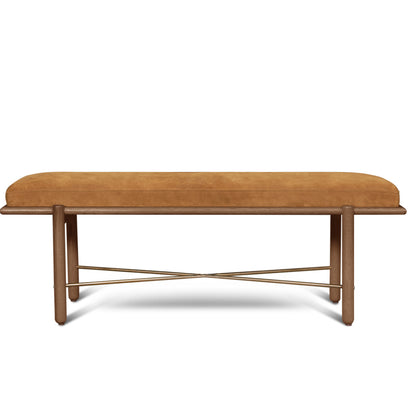 Modern Upholstered Suede Bedroom Bench Preston