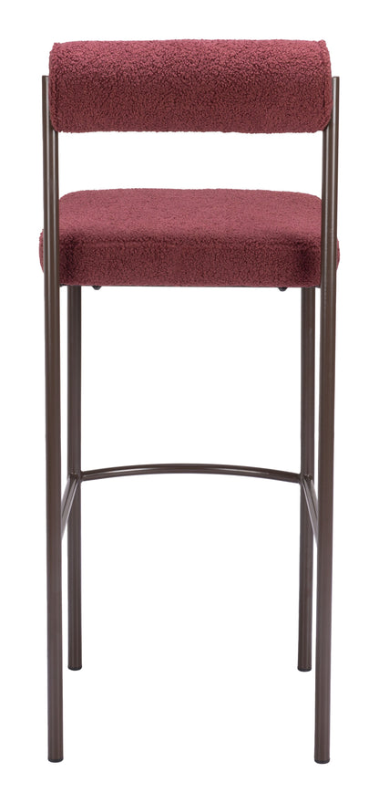 Livorno Barstool (Set of 2) Red & Bronze