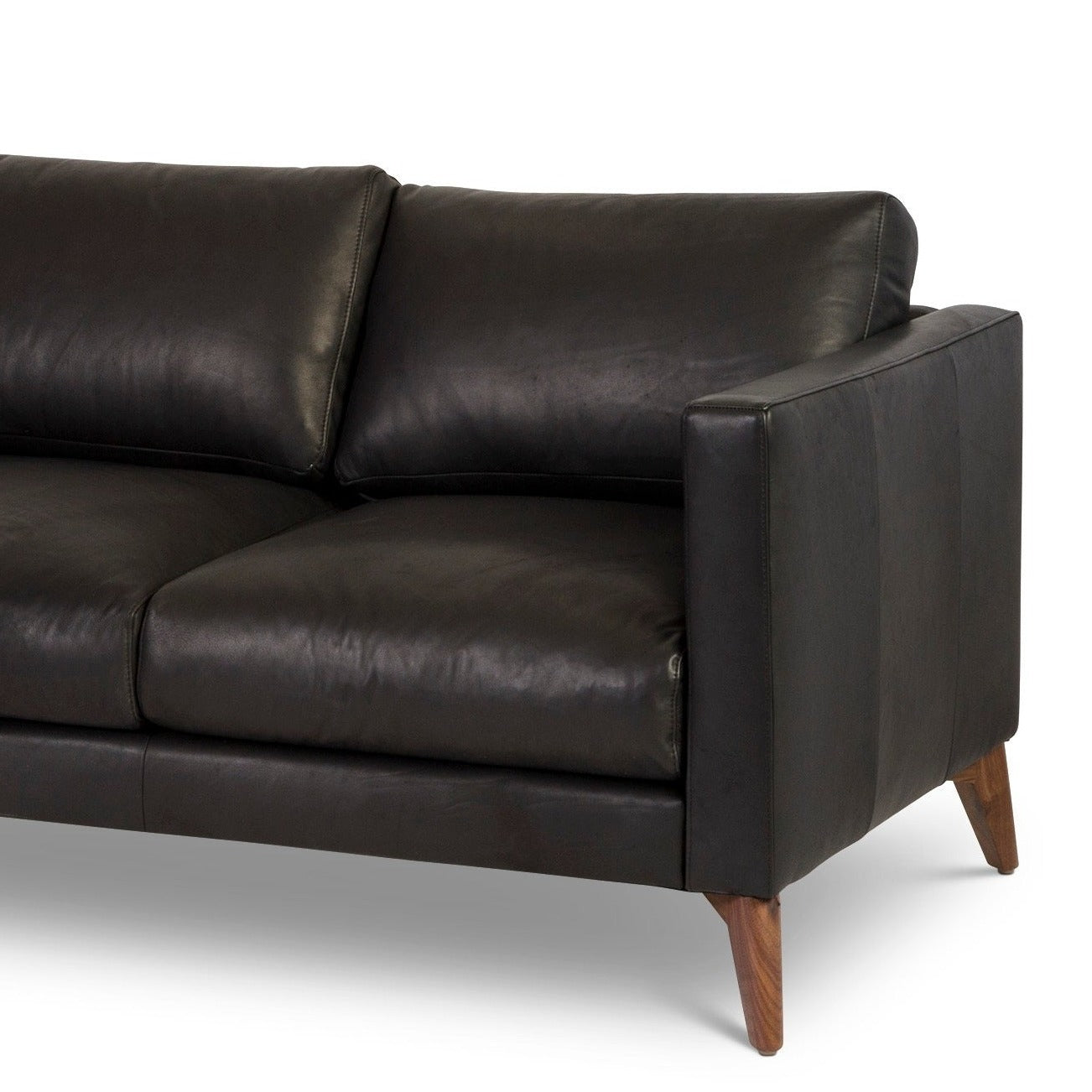 Burbank Small Leather Left Facing Sectional Sofa