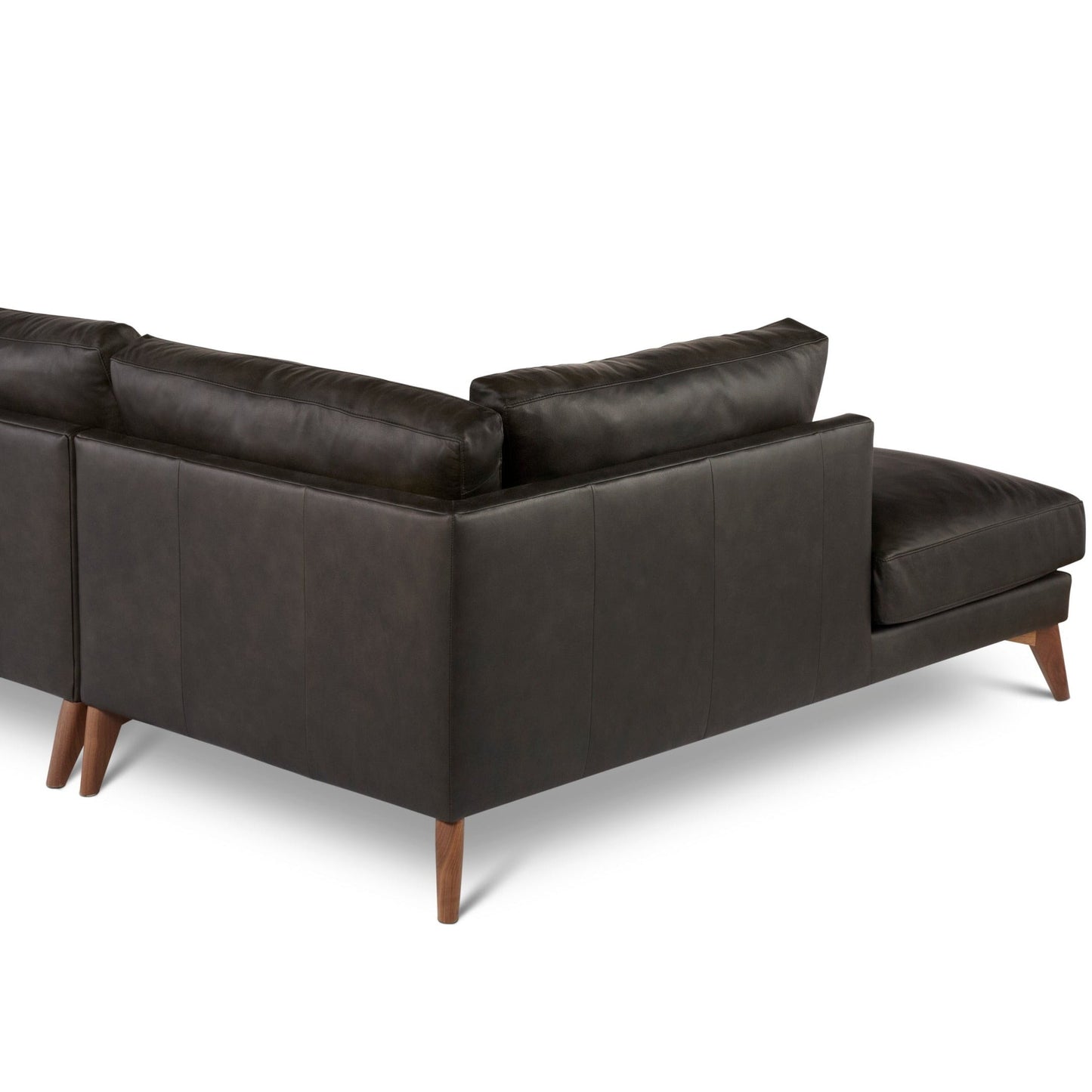 Burbank Small Leather Left Facing Sectional Sofa