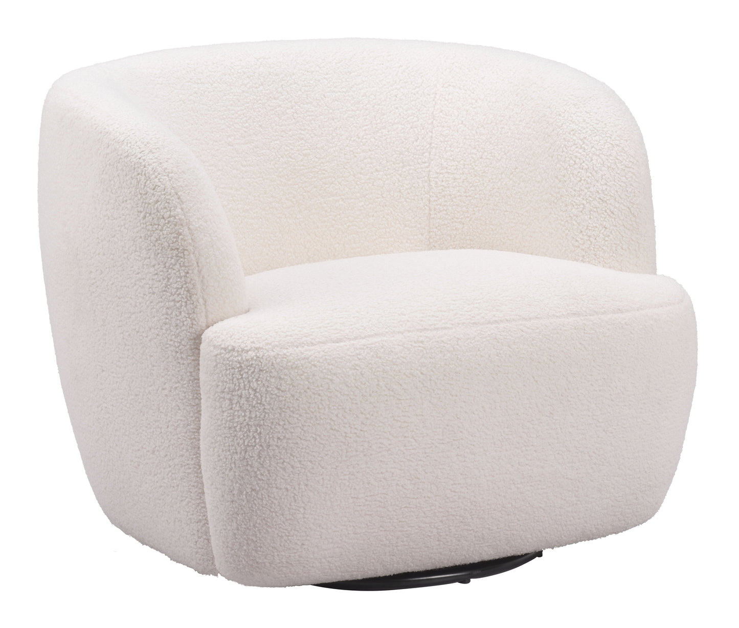 Sarina Swivel Lounge Chair With Velvety Soft Fabric