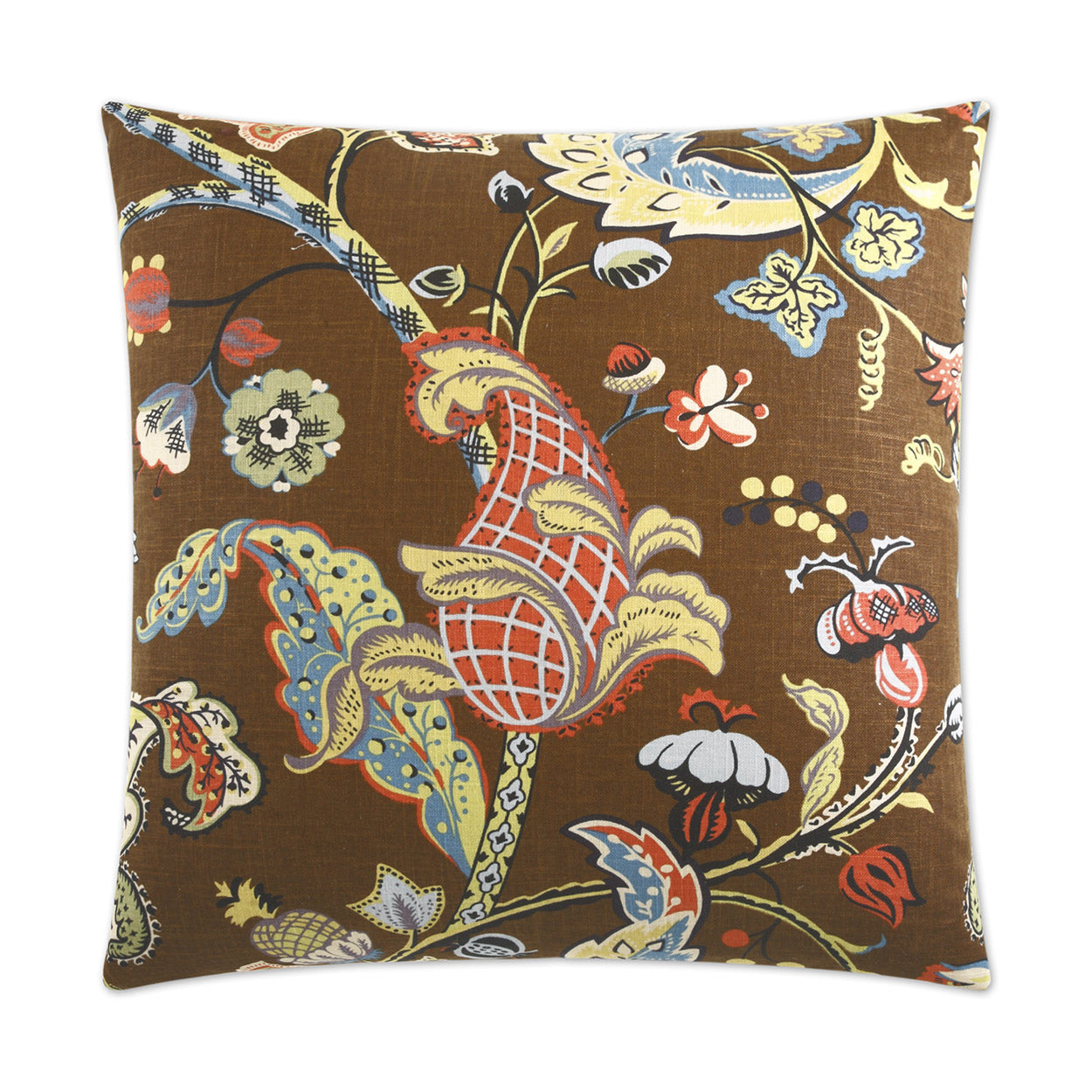 Wilmington Chocolate Brown Throw Pillow With Insert