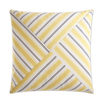 D.V. Kap Ottoman Stripe Yellow Throw Pillow Insert