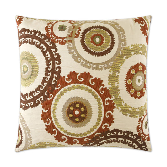 D.V. Kap Taraz Teak Multi Color Throw Pillow Insert