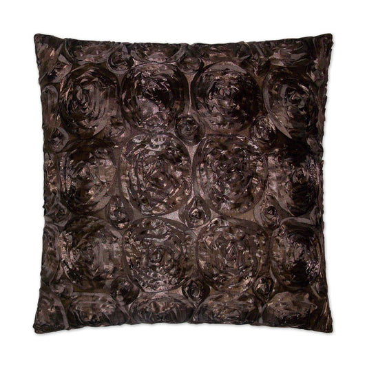 D.V. Kap Silk Roses Black Throw Pillow With Insert