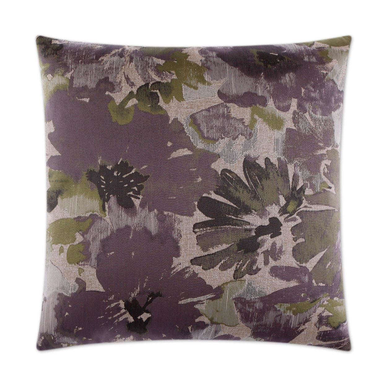 Spring Meadow Lavender Black Throw Pillow With Insert