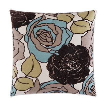 Secret Garden Celadon Multi Color Throw Pillow With Insert