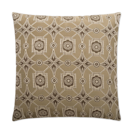 D.V. Kap Gris Oyster Brown Throw Pillow With Insert