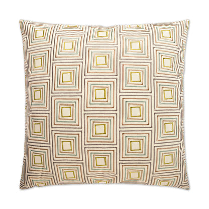 Squared Off Brown Throw Pillow With Insert