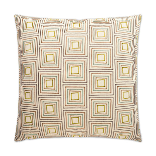 D.V. Kap Squared Off Brown Throw Pillow With Insert