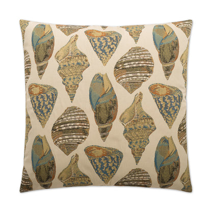 She Shells Brown Throw Pillow With Insert