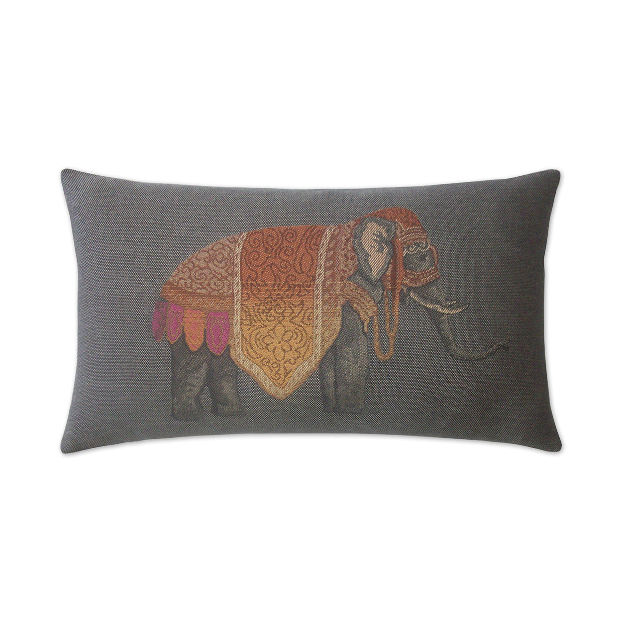 Olifant Lumbar Henna Grey Throw Pillow With Insert