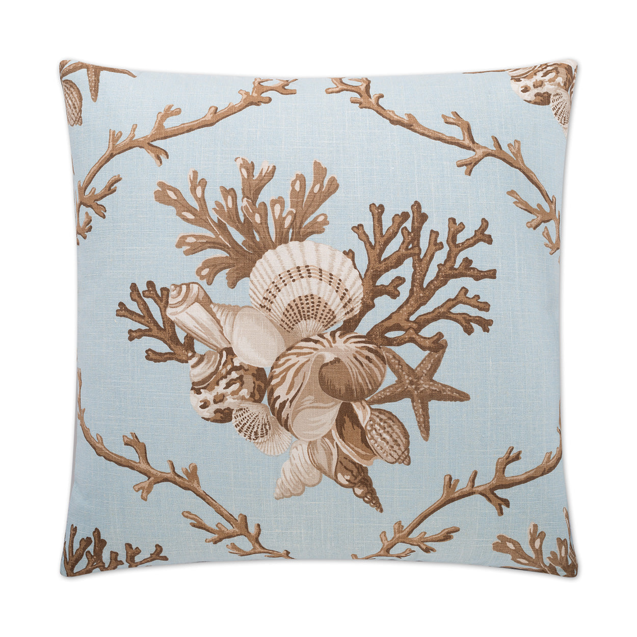 Shelldon Surf Blue Throw Pillow With Insert