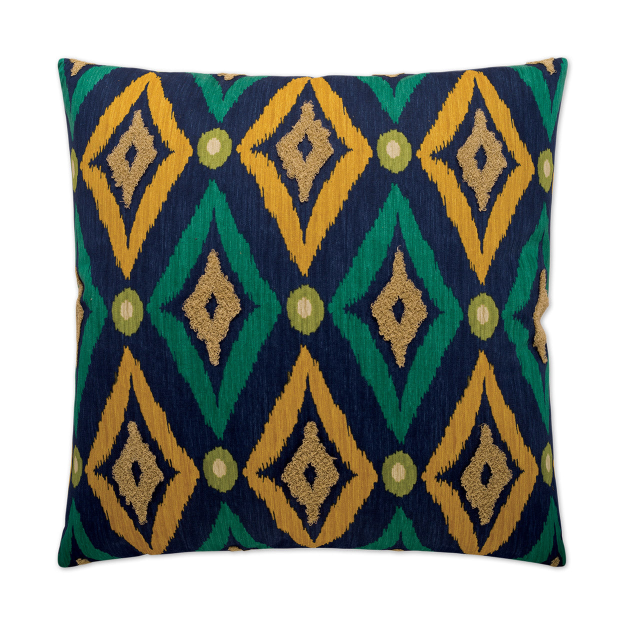 Modern Ikat Multi Color Throw Pillow With Insert