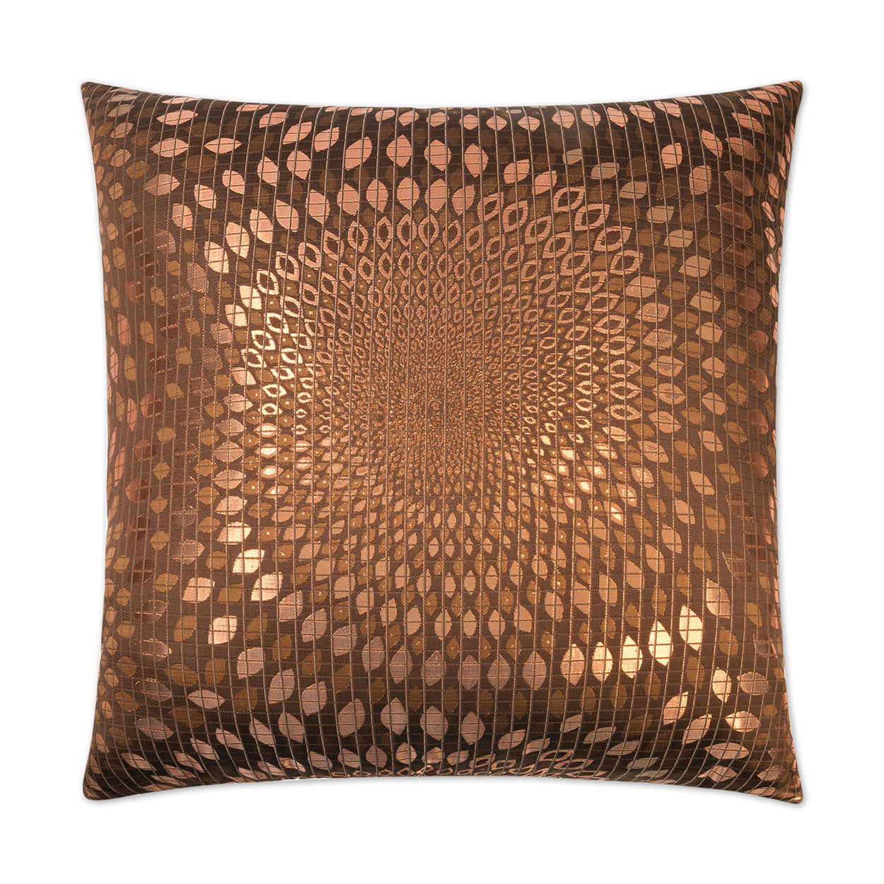 Whirl Copper Throw Pillow With Insert