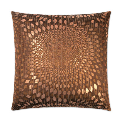 Whirl Copper Throw Pillow With Insert