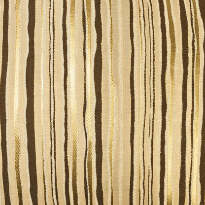 Metallic Stripe Brown Throw Pillow With Insert