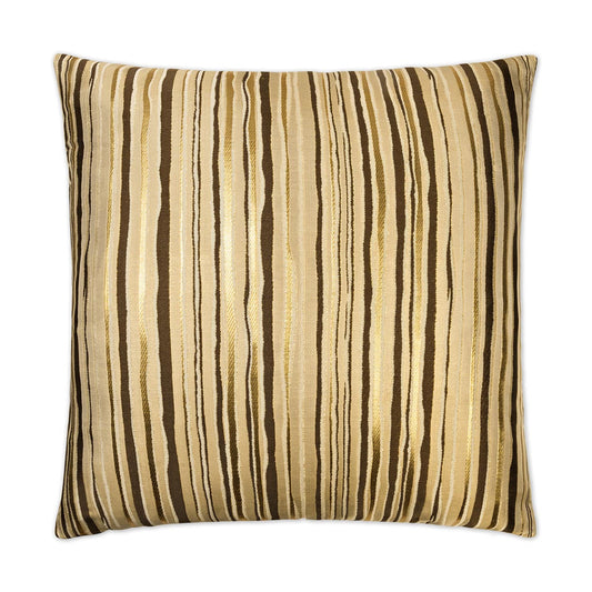 D.V. Kap Metallic Stripe Brown Throw Pillow Insert