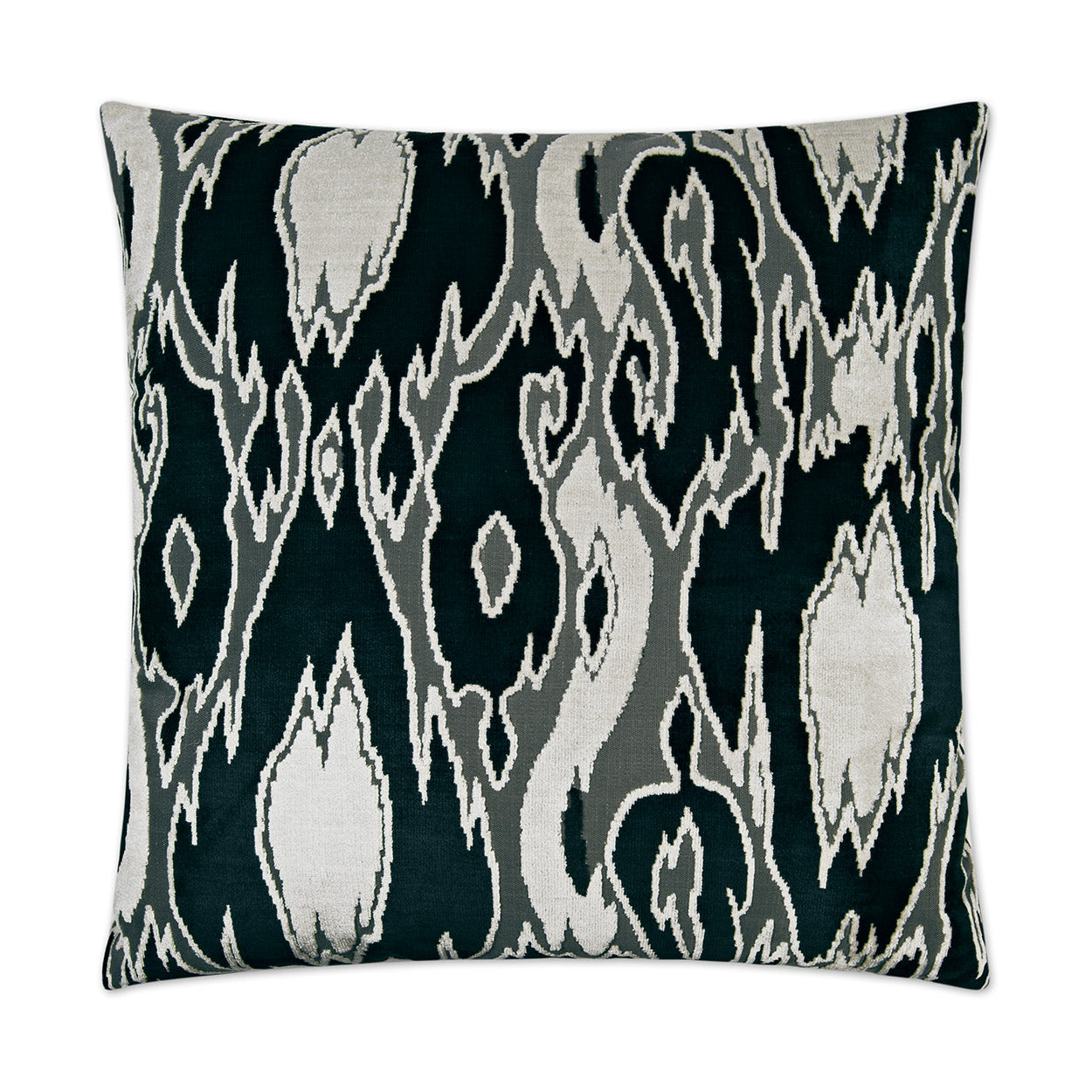 Maldives Domino Black Throw Pillow With Insert