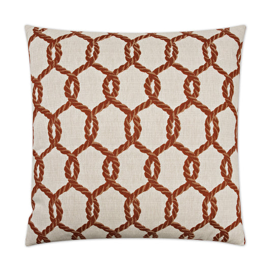 D.V. Kap Hawser Red Throw Pillow With Insert