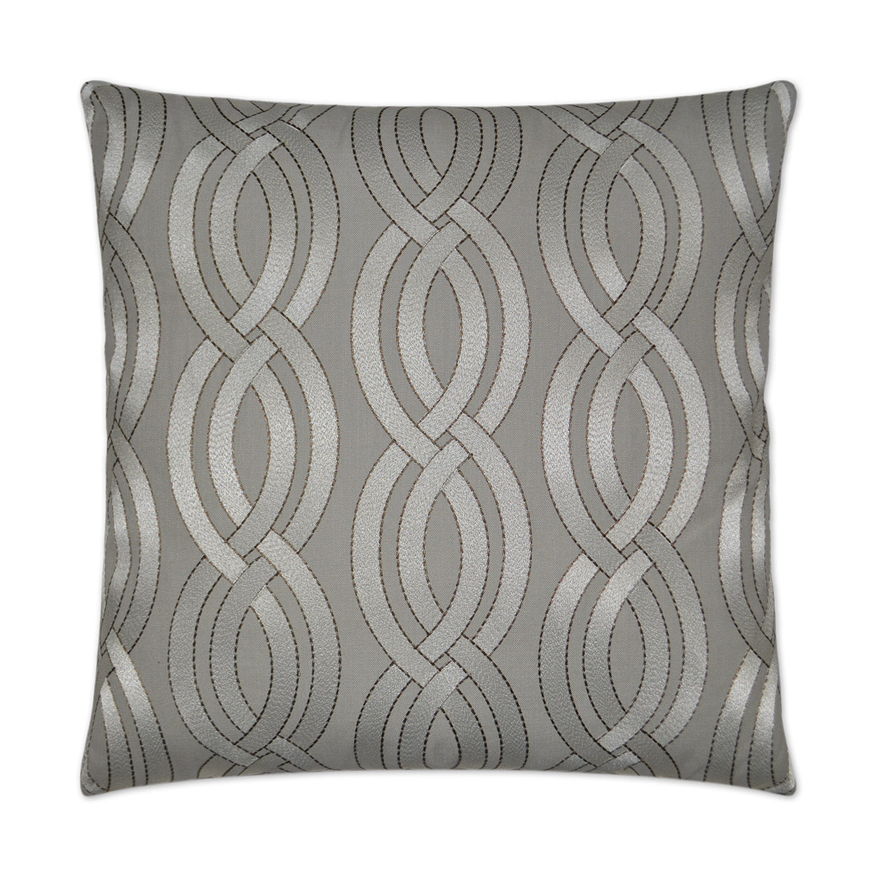 Winding Path Grey Throw Pillow With Insert