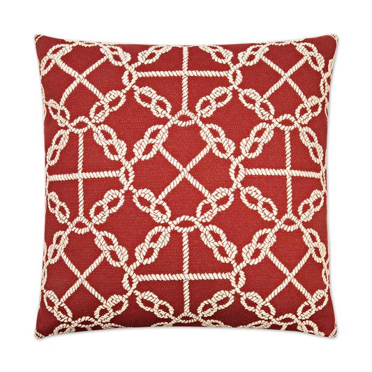 D.V. Kap Knots Red Throw Pillow With Insert