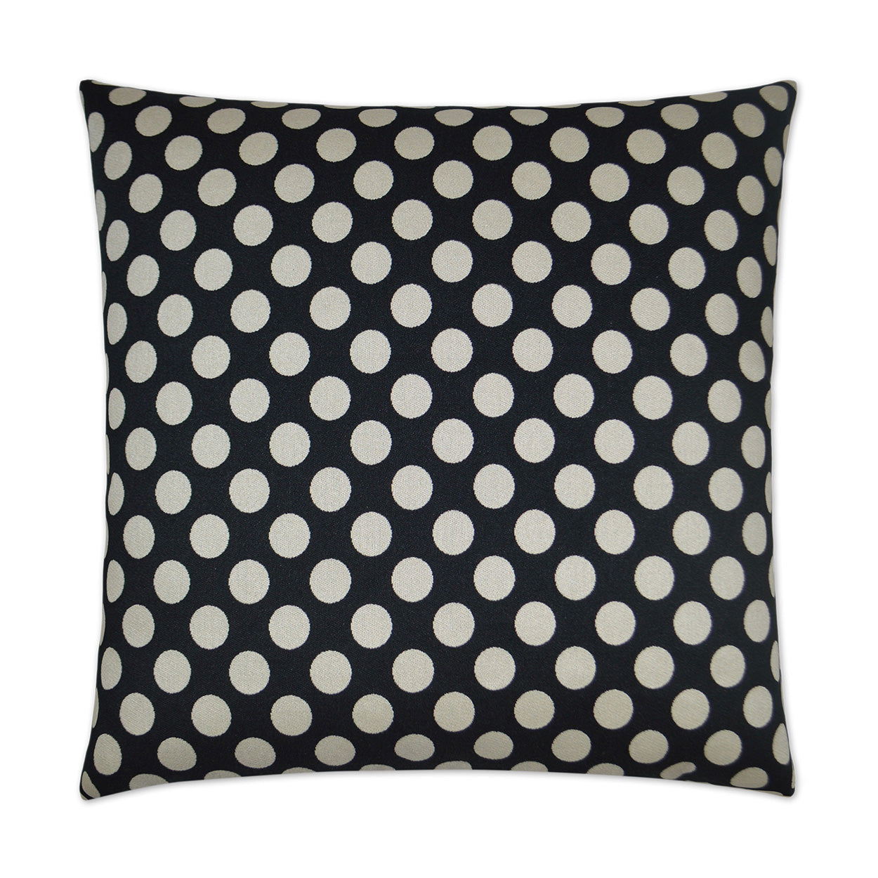 Polka Dots Black Throw Pillow With Insert