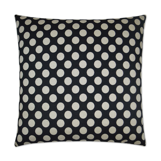 D.V. Kap Polka Dots Black Throw Pillow With Insert