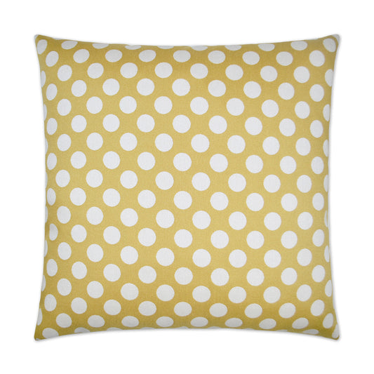 D.V. Kap Polka Dots Gold Throw Pillow With Insert