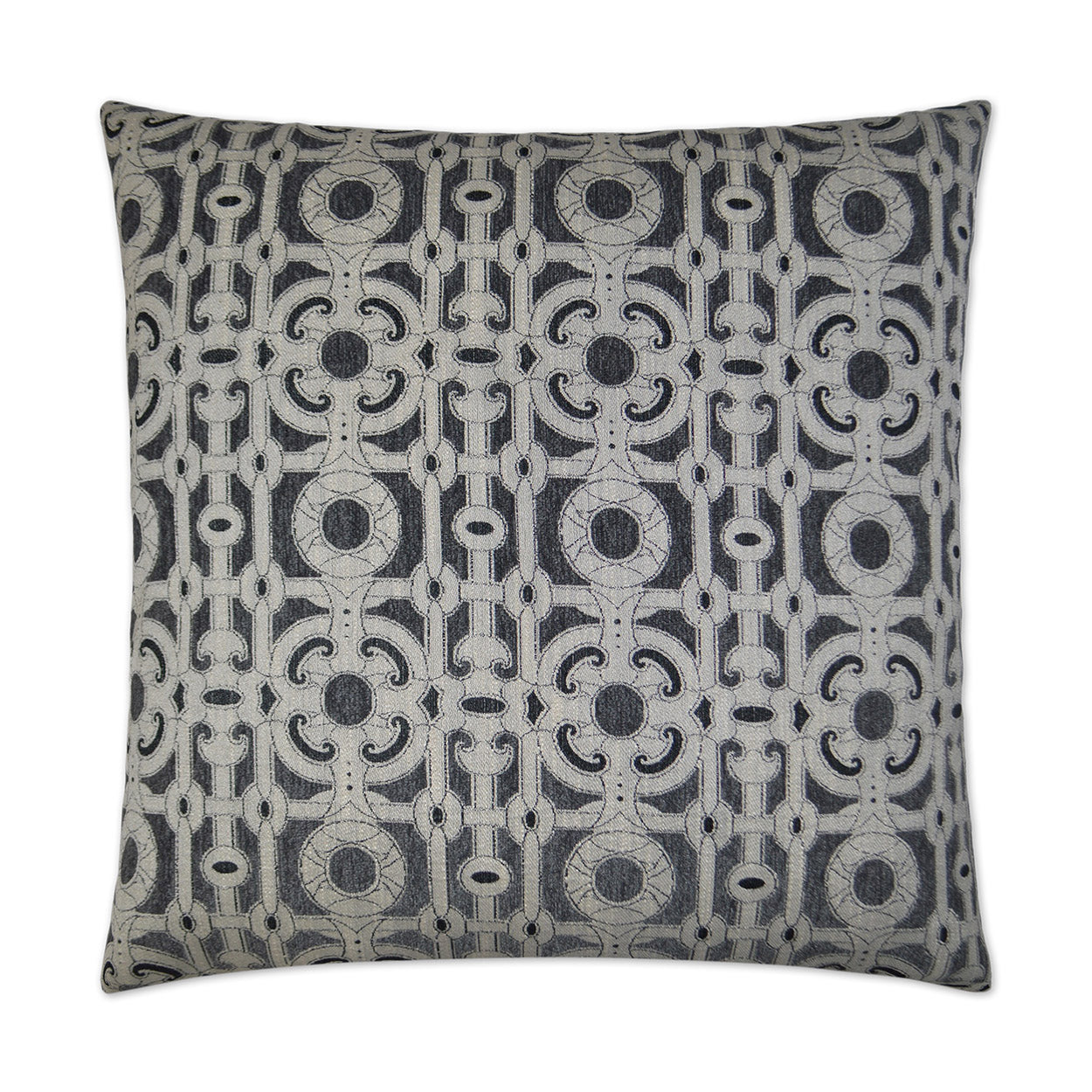 Locket Grey Throw Pillow With Insert