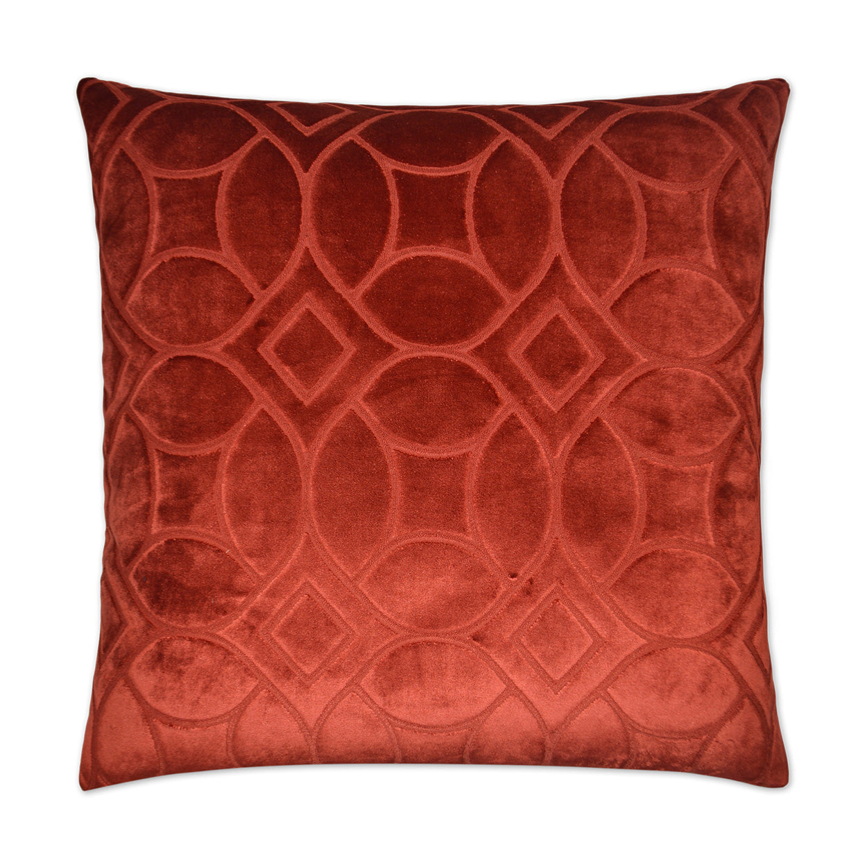 Reidshire Cinnabar Red Throw Pillow With Insert