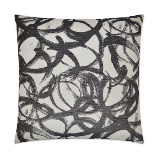 D.V. Kap Swoosh Black Throw Pillow With Insert