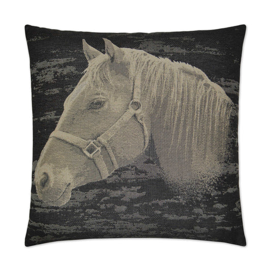 D.V. Kap Mister Ed Black Throw Pillow With Insert