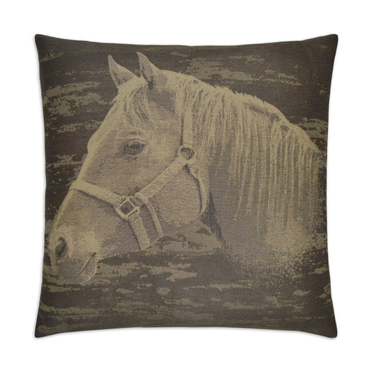 D.V. Kap Mister Ed Brown Throw Pillow With Insert
