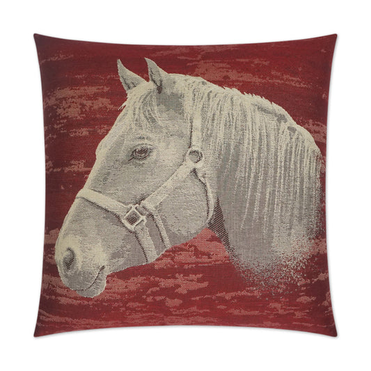D.V. Kap Mister Ed Red Throw Pillow With Insert