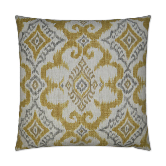 D.V. Kap Kantha Yellow Throw Pillow With Insert