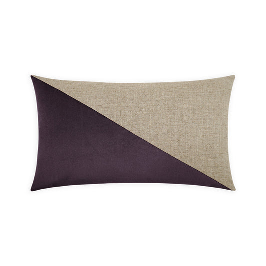 D.V. Kap Jefferson Lumbar Amethyst Dark Purple Throw Pillow
