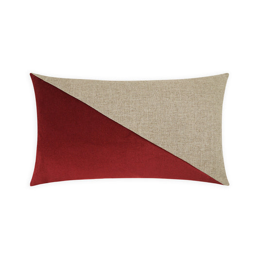 D.V. Kap Jefferson Lumbar Sangria Red Throw Pillow Insert